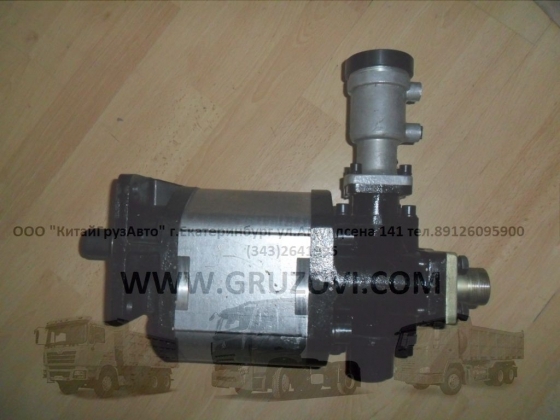 CBD-F100-33Q Насос подьема кузова HOWO (В сборе с клапаном)